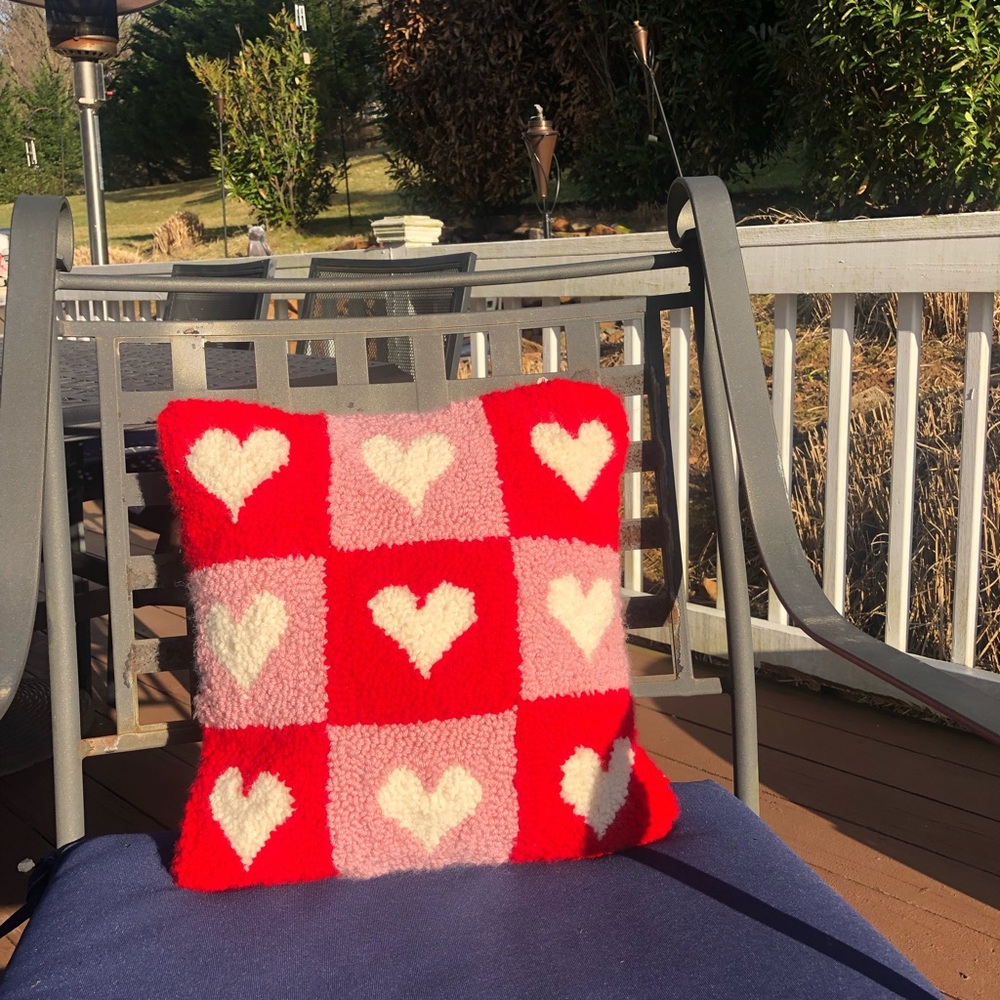 Hand made heart pillow